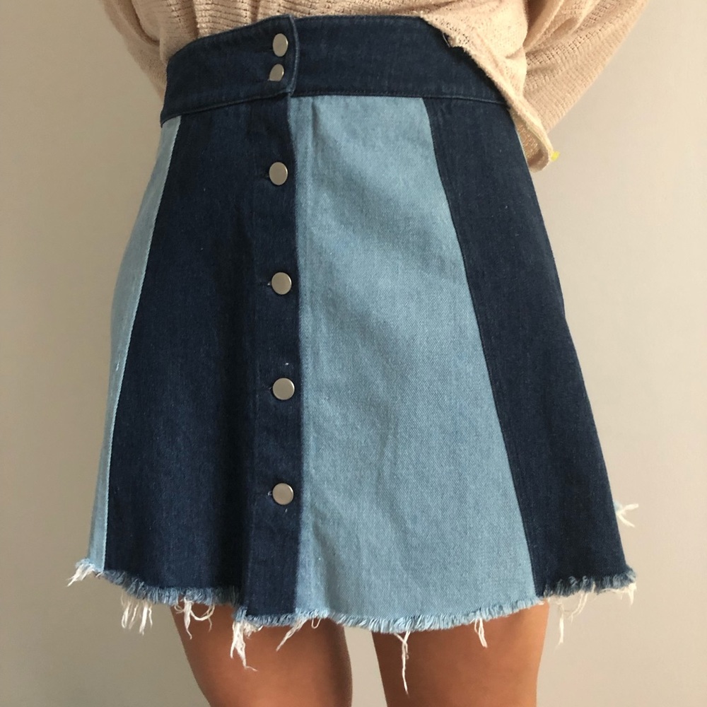 Different denim skirt